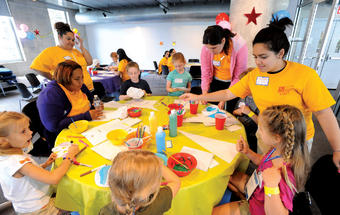 Little Lions have fun at Camp Columbia. Photo: Eileen Barroso